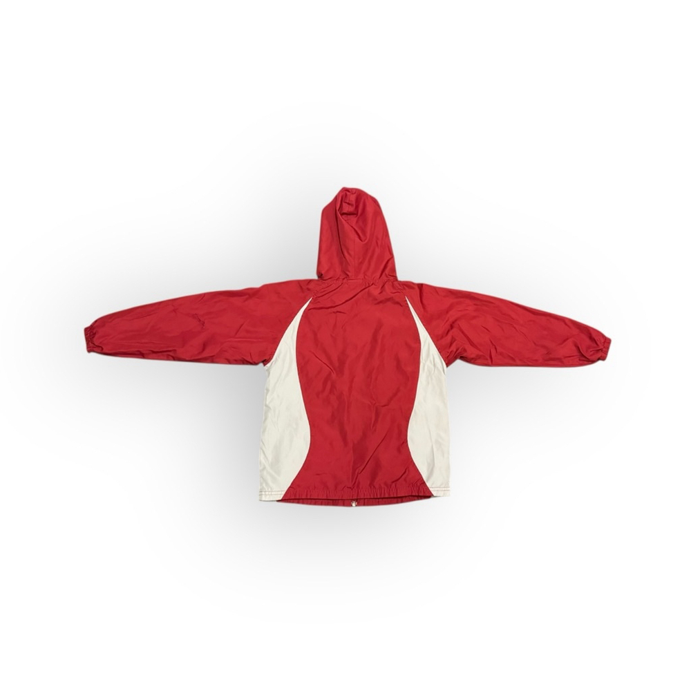 NCAA Oklahoma University Sooners OU Windbreaker Jacket Size 8/10 Red White - Picture 6 of 11